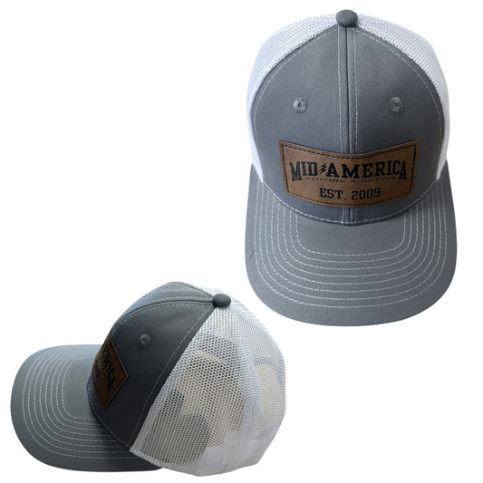 Kids Grey/White w/ Leather Patch